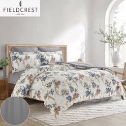 FIELDCREST (K) CTN PRTD FACE WTH STRP REV COMF 6PC image 0
