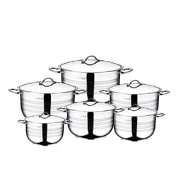 OMS Stainless Steel All Casseroles Cookware Set of 12 Pcs image 0