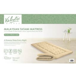 VALENTINI QUILTED MALAYSIAN FOLDABLE MATTRESS 91X190X5CM BEG image 0