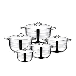 OMS Stainless Steel All Casseroles Cookware Set of 10 Pcs image 0