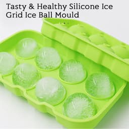 Mr. Chef 8 Hole Round Ice Cube Mould Green image 1