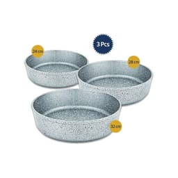 OMS Set 3-Pcs  Granite Round Deep Oven Tray image 0
