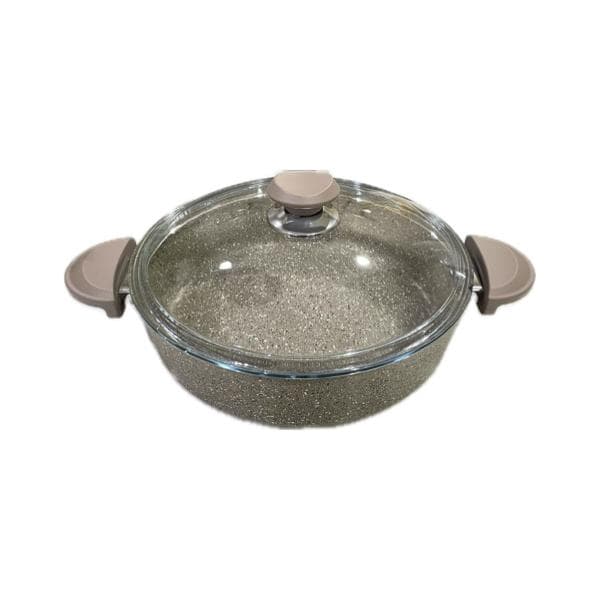 OMS Granite Low Casserole 28x8cm Brown