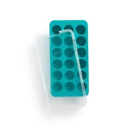 Lekue Round Ice Cube Tray with Lid  Turquoise image 0