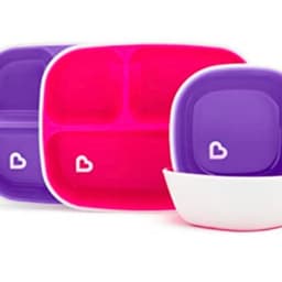Munchkin 4pk Splash Dining Set - Pink/Purple image 0