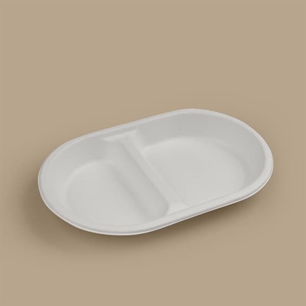 Weavers FZ TSW Oval 2CP Meal Tray 8"x 5" -5 PCS