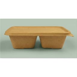 "Weavers FZ TSW Bagasse Container Rectangle 1L -50:50 C + LID -  5 PCS image 0