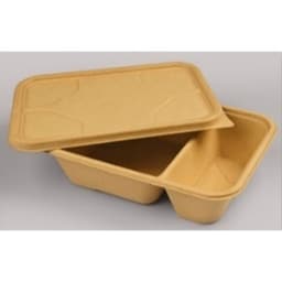 "Weavers FZ TSW Bagasse Container Rectangle 1L -70:30 C + LID -  5 PCS image 0