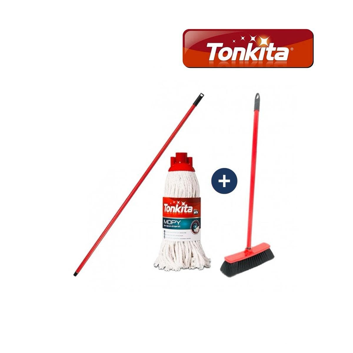 Set  Broom 30 Cm  with Mop 180g  with Handle