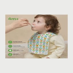 MOON Disposable baby bibs- Flowers Size 24 x 35 cm image 1
