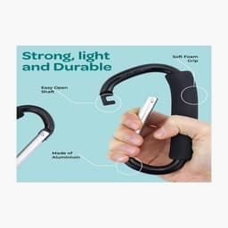 MOON Hands-Free Baby Stroller Hook - Durable, Lightweight & Strong - Black image 1