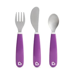 "Munchkin Splash™ Toddler Fork, Knife & Spoon Set - Purple 18 months image 0