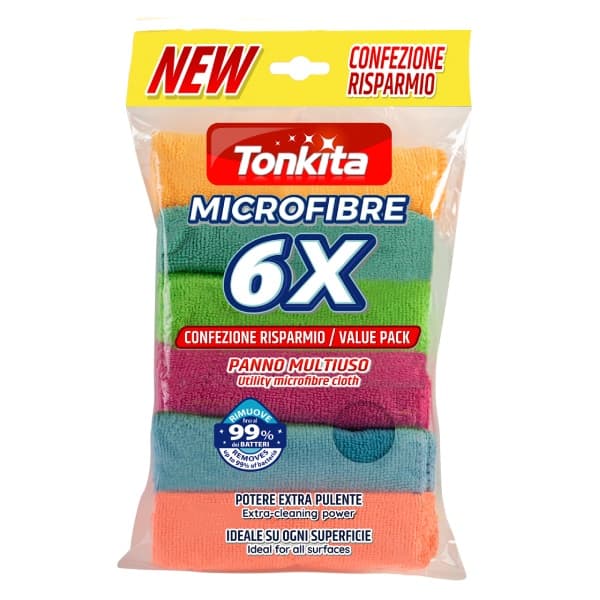 Tonkita Multi purpose Microfibre Cloth Size 30 x30 6 PCS Pack