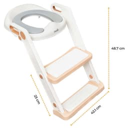 MOON Kids Step Stool Potty Trainer Seat -White & Gold image 1