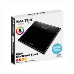 Salter Compact Glass Electronic Scale Black image 0