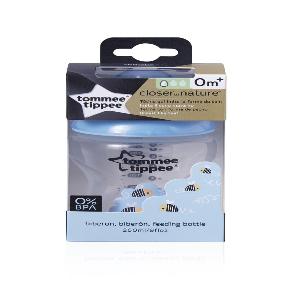 Tommee Tippee Easi-Vent Decorative Feeding Bottle 260ml Blue