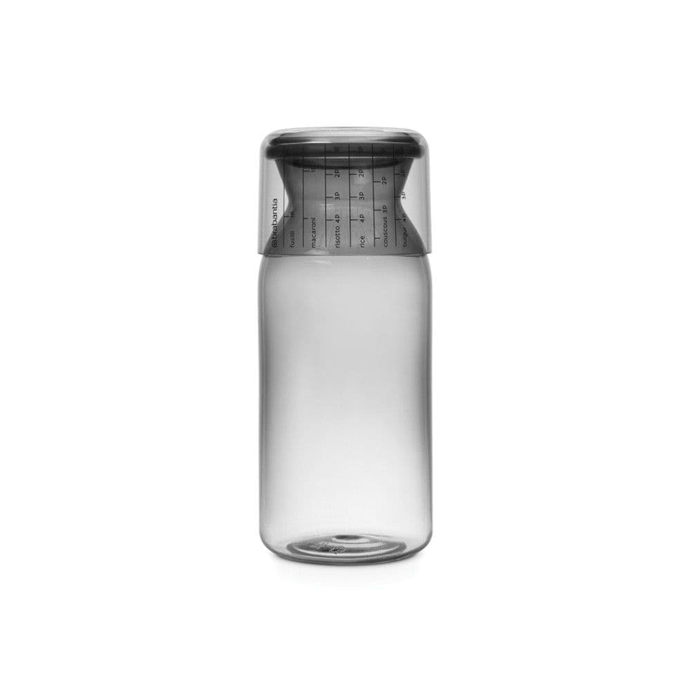 Brabantia Storage Jar with Measuring Cup 1.3Lt Grey