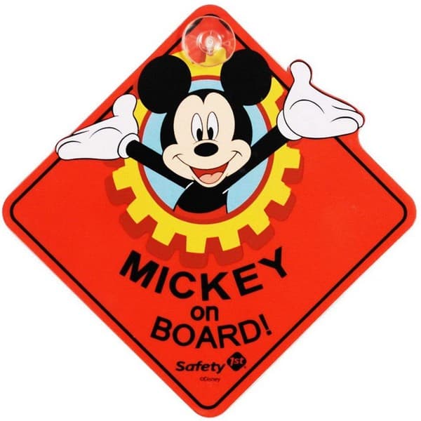 Disney Mickey Mouse Baby On Board Sign