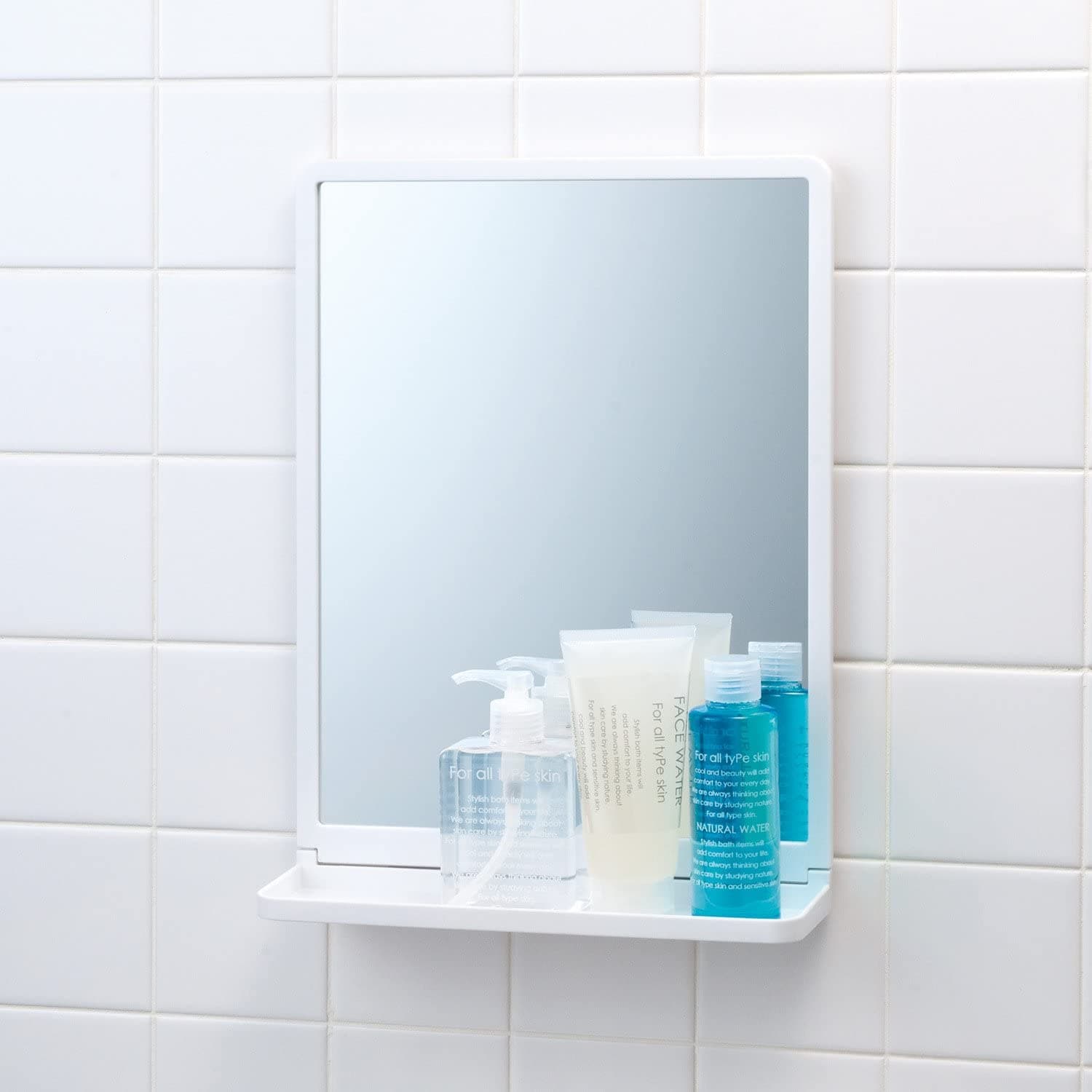 LEC Sanitary Mirror with Shelf 25x17.5cm