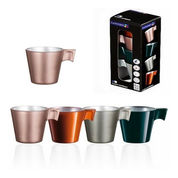Luminarc Flashy Espresso Cup 80ml Set of 4 pcs