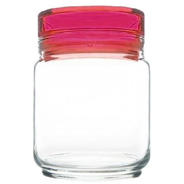 Luminarc Jar 0.5Lt with Assorted Colors Lid