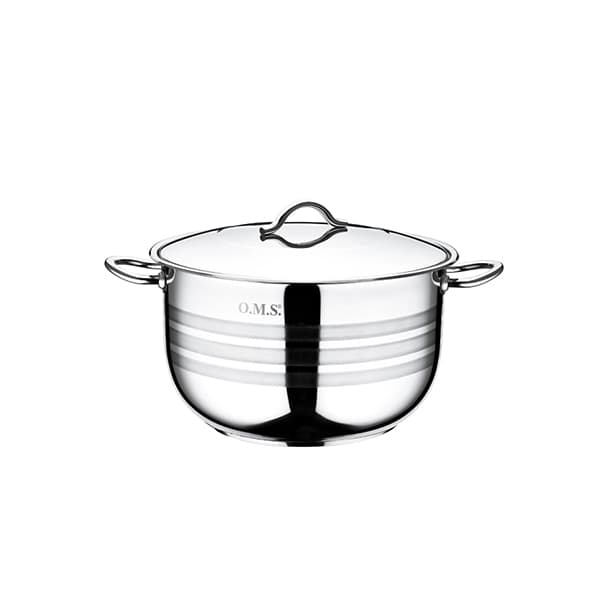 OMS Stainless Steel Casserole with Lid 18cm