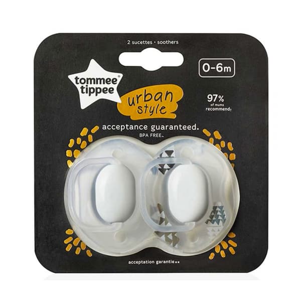 Tommee Tippee Orthodontic 2X 0-6M URBAN STYLE SOOTHER
