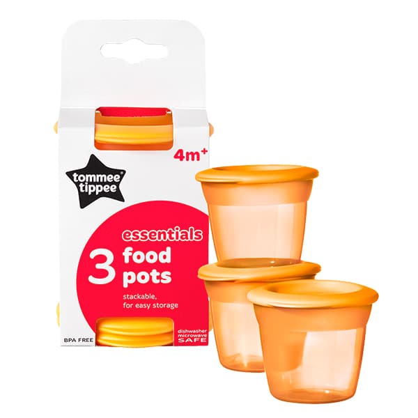 Tommee Tippee Essentials Food Pots 3 pcs