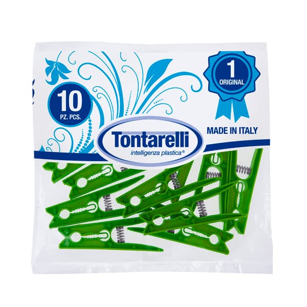 Tontarelli Special Cloth Pegs 10 pcs (Assorted Colors)