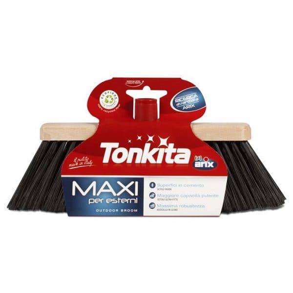 Tonkita Maxi Indoor & Outdoor Broom with Handle