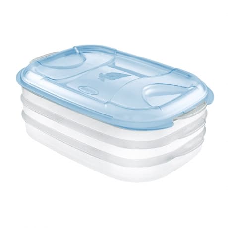 Tontarelli Food Container Nuvola Plus Rectangular Set 3x1L (Assorted Colors)