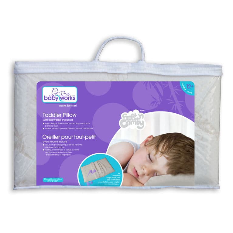 Baby Works Baby First Toddler's Pillow with Bamboo Pillow Case