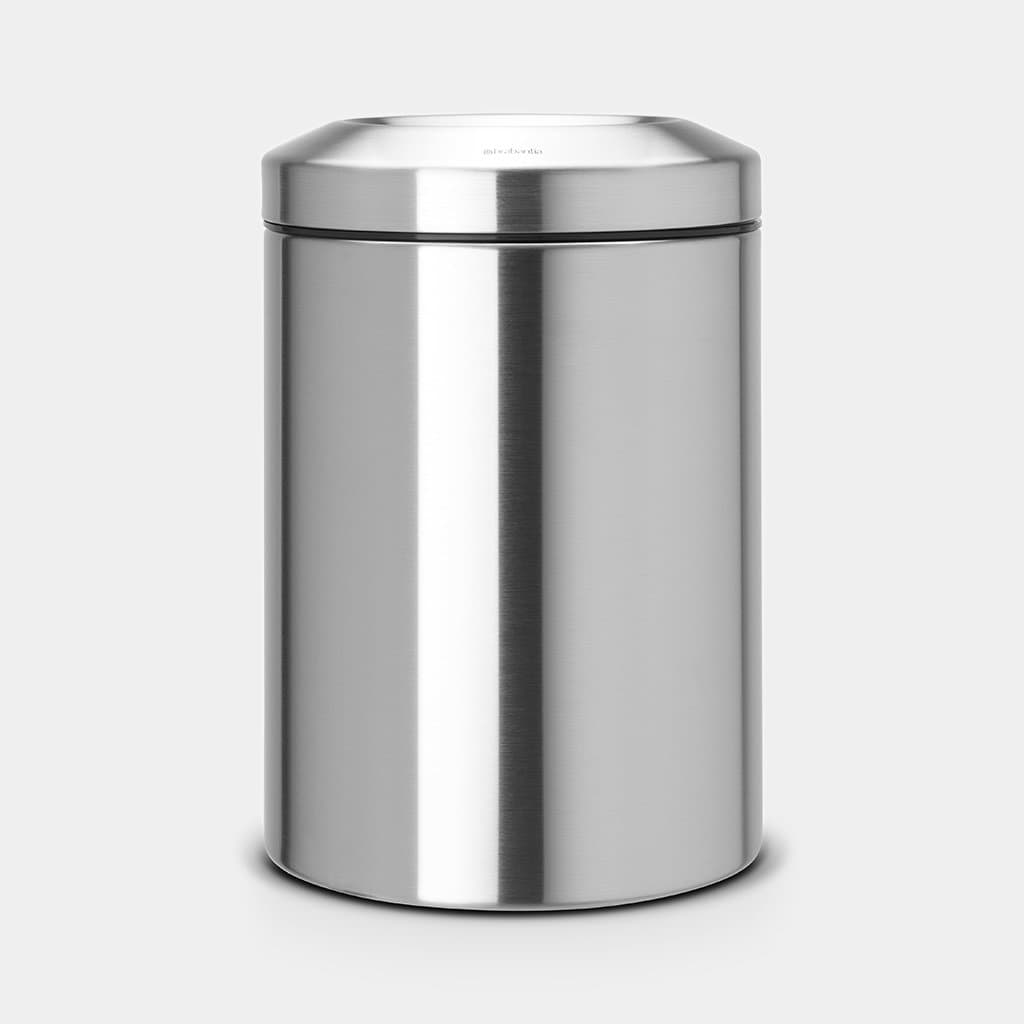Brabantia Matt Steel Flame Guard Waste Paper Bin 15L