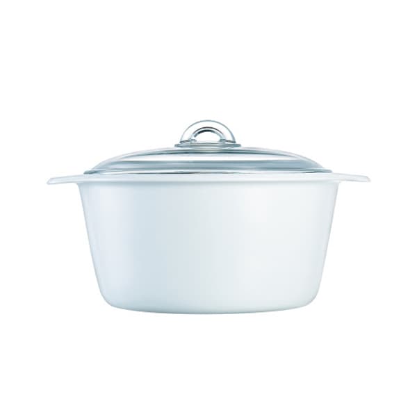 Luminarc Tempered Blooming Flamefour Casserole with Lid 5.0L White