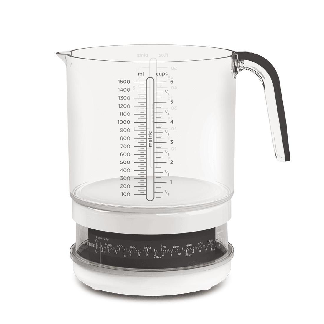 Salter Add & Weigh Jug Kitchen Scale - Black