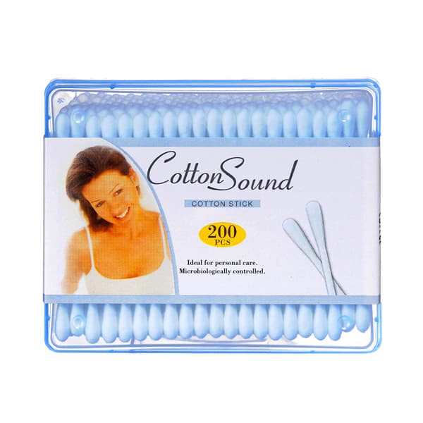 Cotton Sound Cotton Swabs 200 Rectangular Box