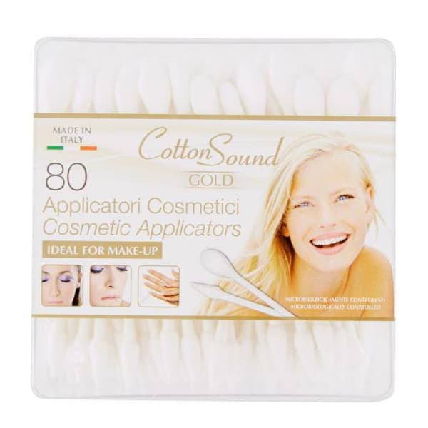 Cotton Sound Cotton Swabs 80 for Make-Up Square Box