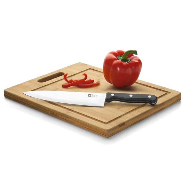 Amefa Bamboo Cutting Board + Cook's Knife 8" in Gift Box