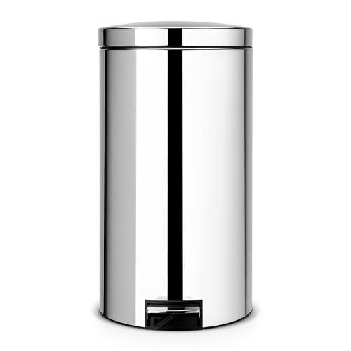Brabantia Pedal Bin Silent 45L Plastic Bucket - Brilliant Steel