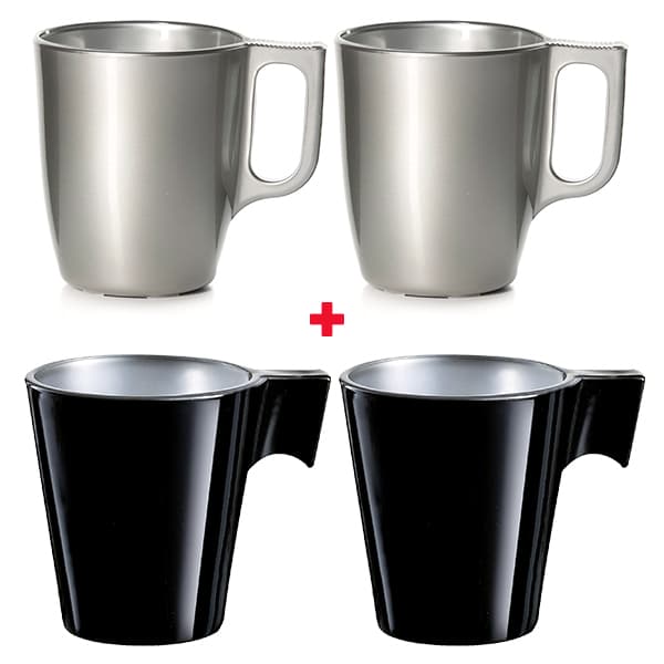 Bundle of 4 Flashy Mugs (2x250ml + 2x220ml)