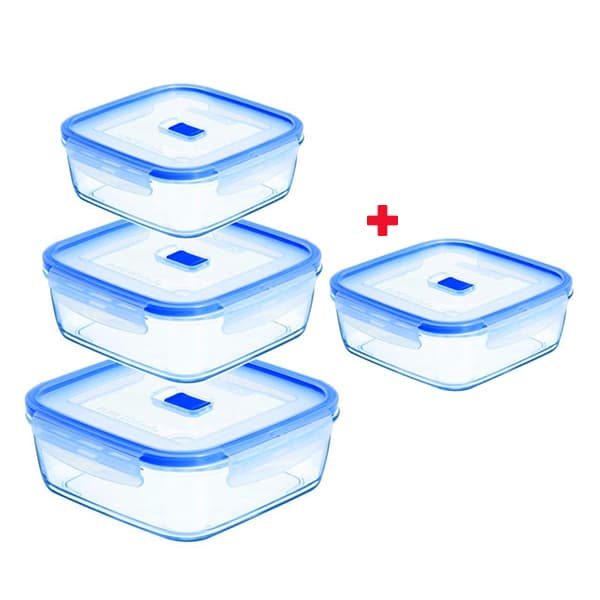 Bundle of 4 Luminarc Pure Box (1x1220ml, 2x380ml, 1x760ml)
