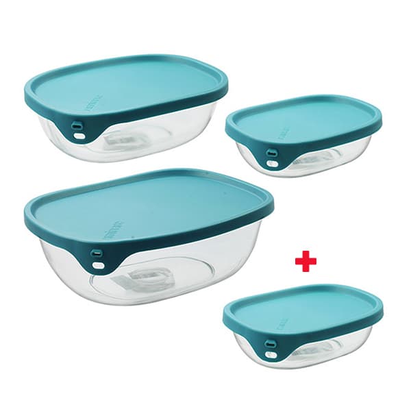 Bundle of 4 Nest & Store Food Container (1x1100ml, 1x2200ml, 2x450ml)