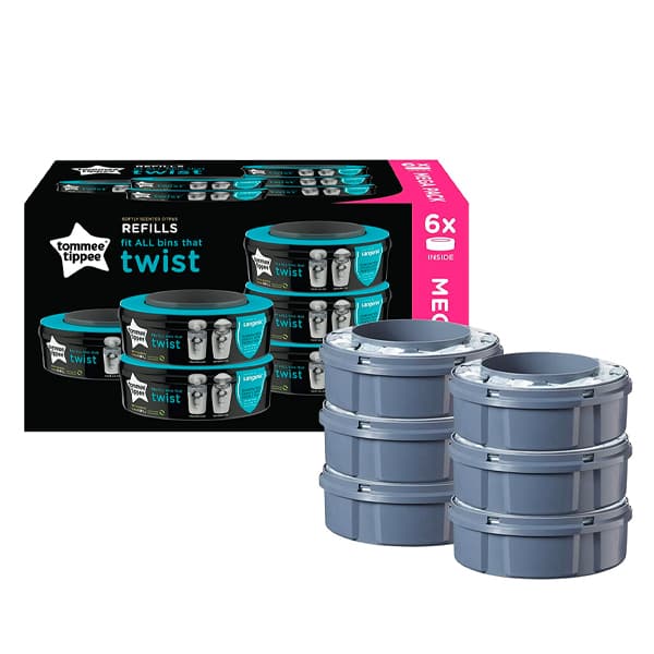 Tommee Tippee Twist & Click Sangenic Universal Cassette 6 Pcs