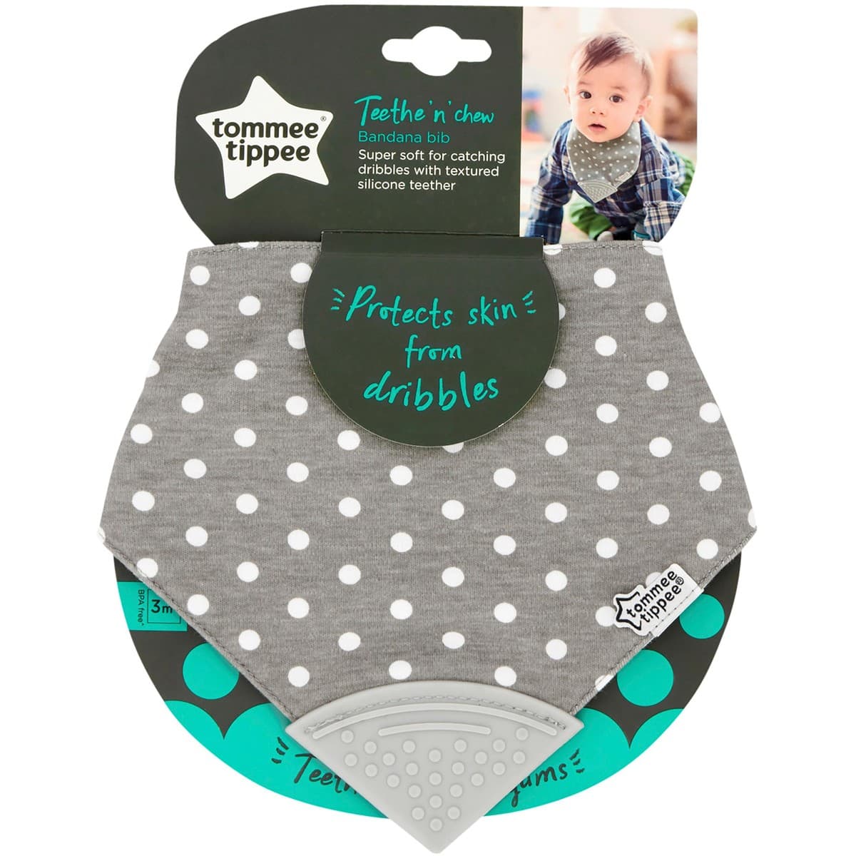 Tommee Tippee Teethe 'N' Chew Bandana Bib
