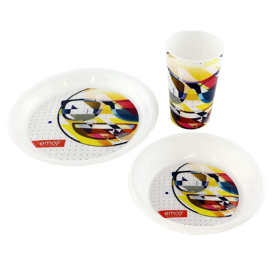 Disney Emoji Printed Plastic Breakfast Set of 3