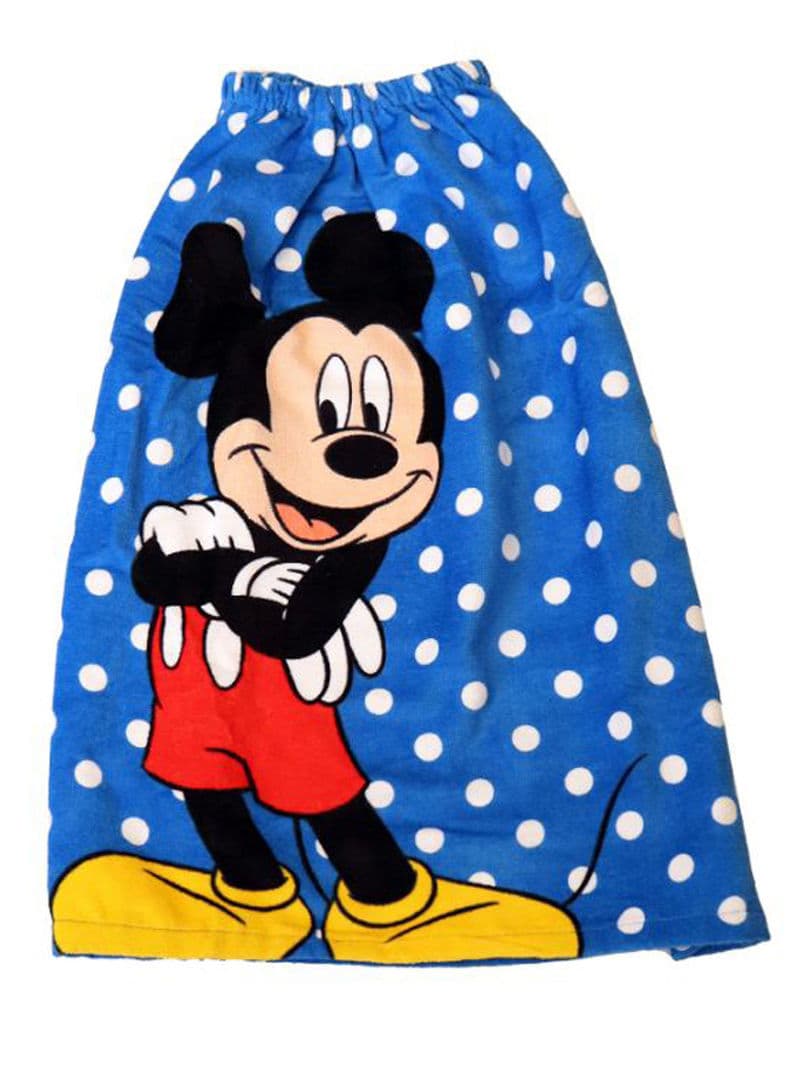 Disney Mickey Mouse Printed Bath Wrapsi Blue 65cm x 67cm
