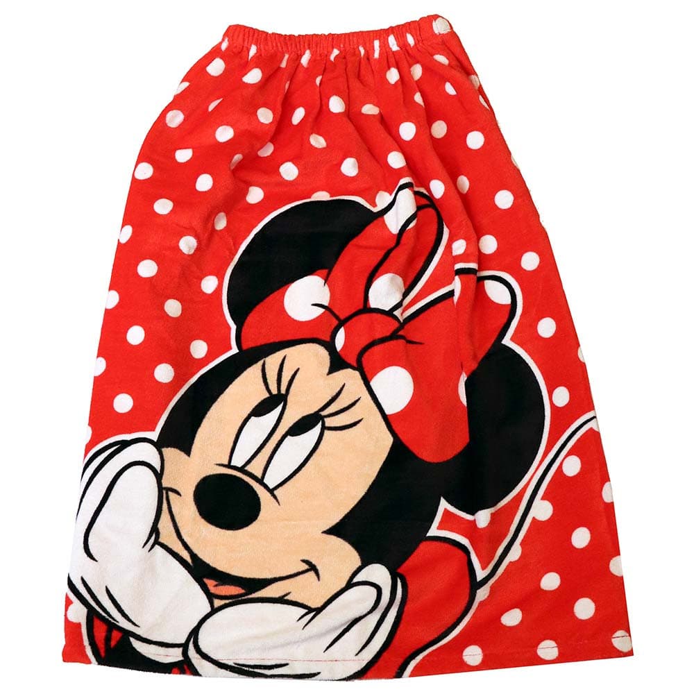 Disney Minnie Bath Wrap Red 65cm x 67cm for Girl