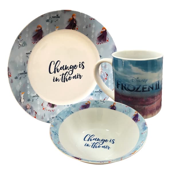 Disney Frozen II Porcelain Breakfast Set of 3