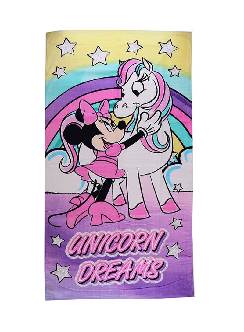 Disney Minnie And Unicorn Design Beach Bath Towel 70 x 140 cm