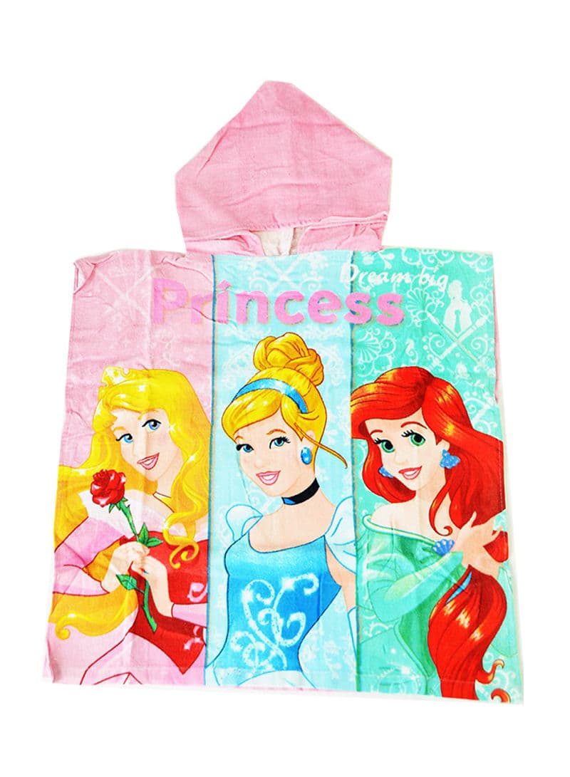 Disney Princess Hooded Poncho Bath Towel 60 x 120 cm